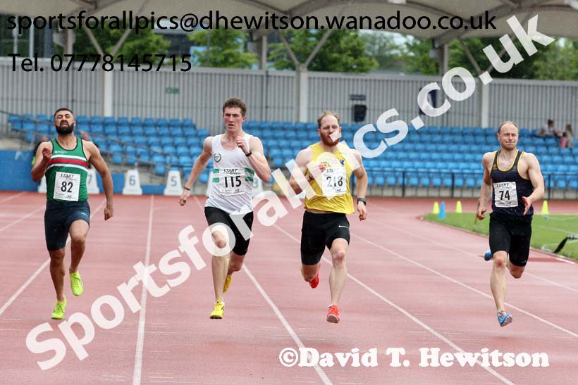 Senior mens 200 metres, Northern Championships, Sport City, Manchester. Photo: David T. Hewitson/Sports for All Pics